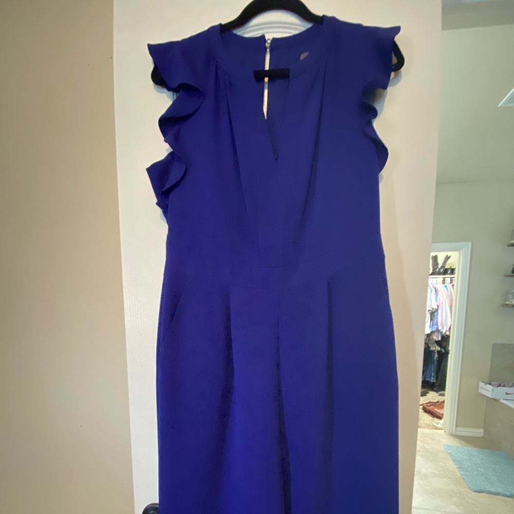Vince Camuto Royal Blue Wide-Leg Jumpsuit